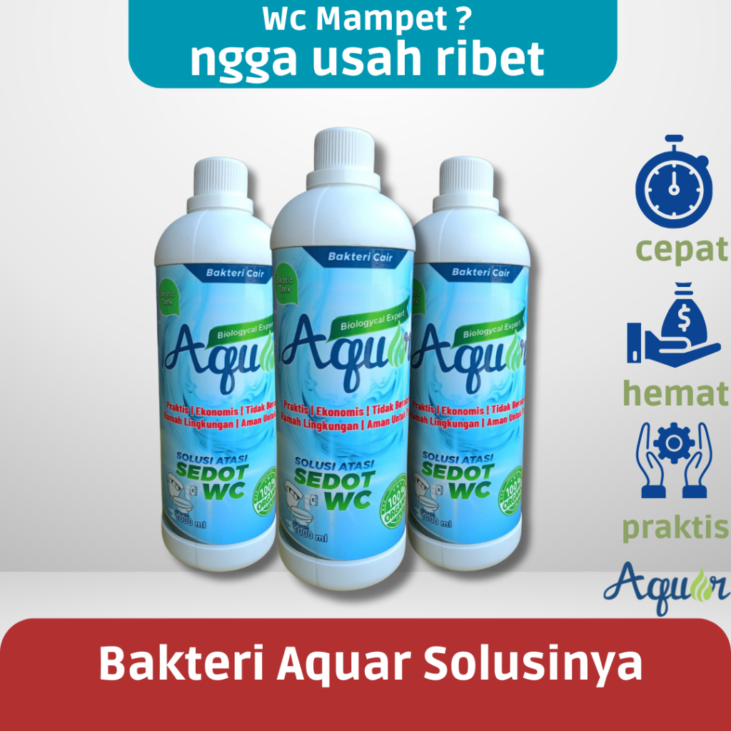 Bakteri Pengurai Tinja Tanpa Sedot WC / Penghilang Bau Saluran WC Toilet Mampet Tanpa Sedot WC 1000 