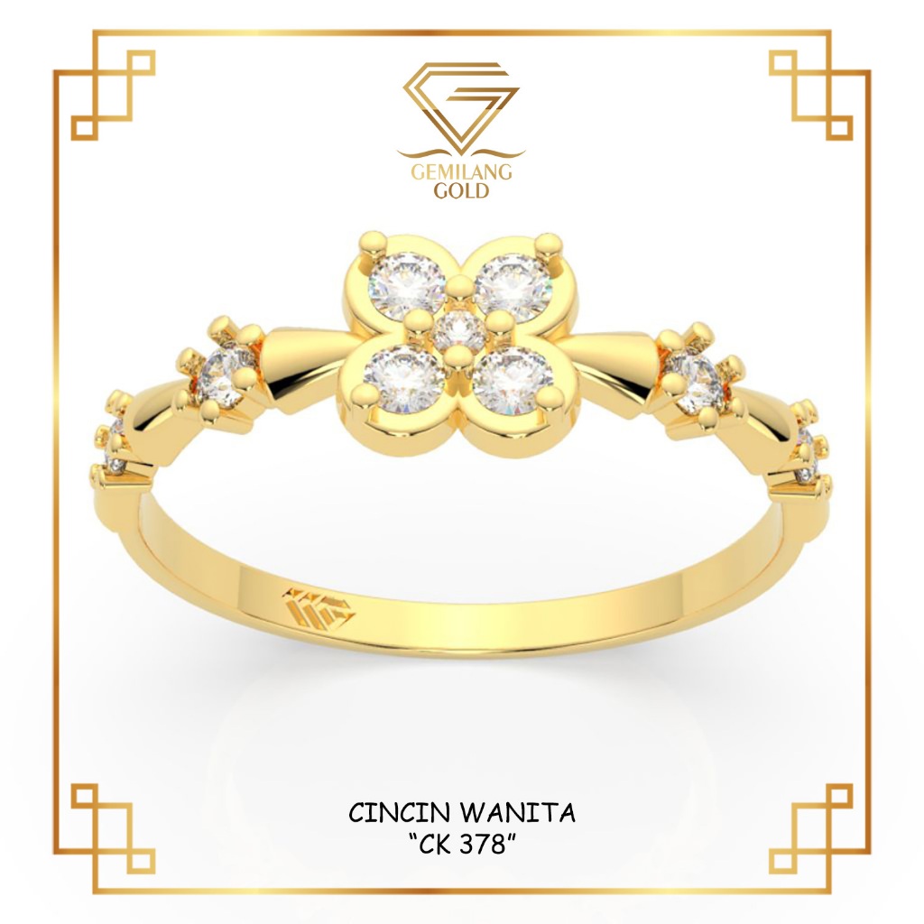 CINCIN EMAS ASLI KADAR 6K & 8K CINCIN MURAH HELENA RING FASHION GEMILANG (CK 378)