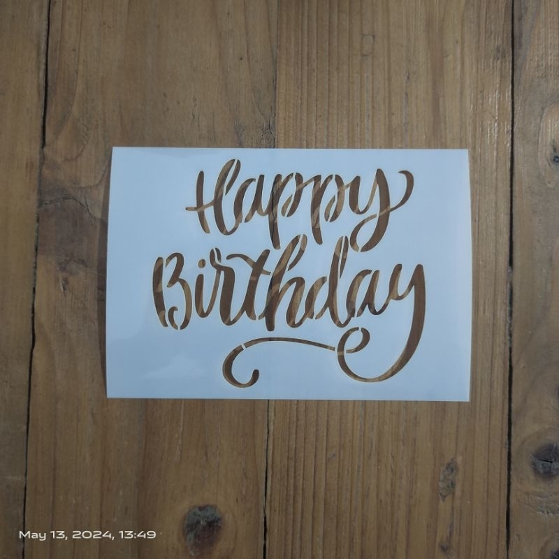 

Bcalleigh Stencil Happy Birthday Uk A6, A5, A4