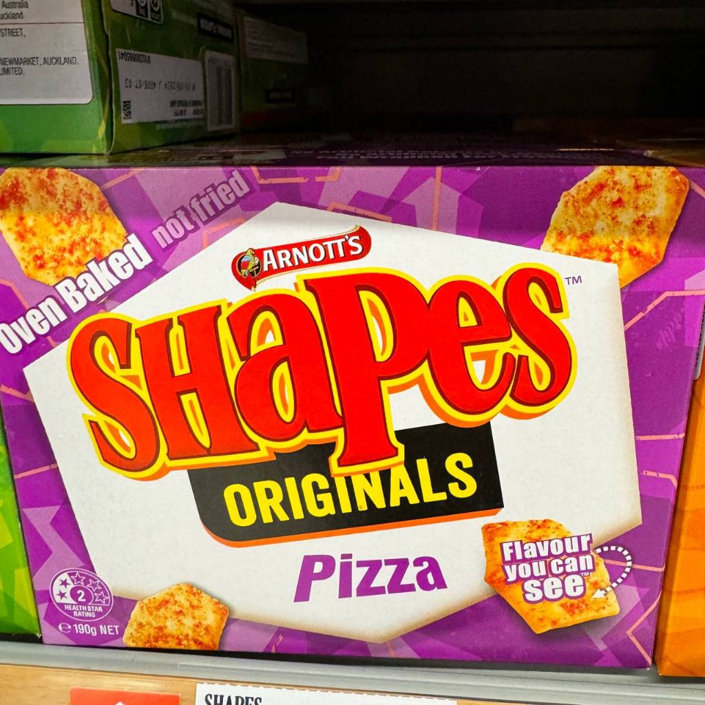 

Arnott's Biscuit Shapes Originals Pizza Flavour Biskuit Berbentuk dengan Rasa Pizza