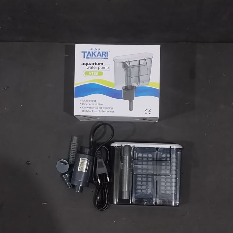 TAKARI AT 66 AQUARIUM AQUASCAPE WATER PUMP FILTER GANTUNG HANG ON