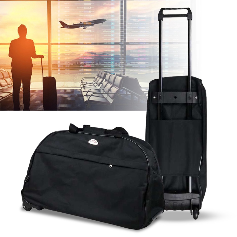 Tas Koper Duffel Dengan Dorongan Trolley Traveling Bag bcm