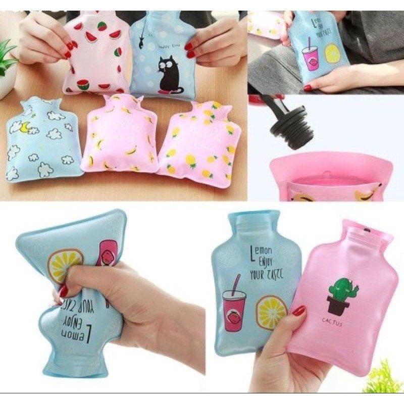 LYSASHOP Kantong Kompres Air Panas Es Dingin Kantung Kompres Demam Dan Nyeri Motif Kartun Cold Compr