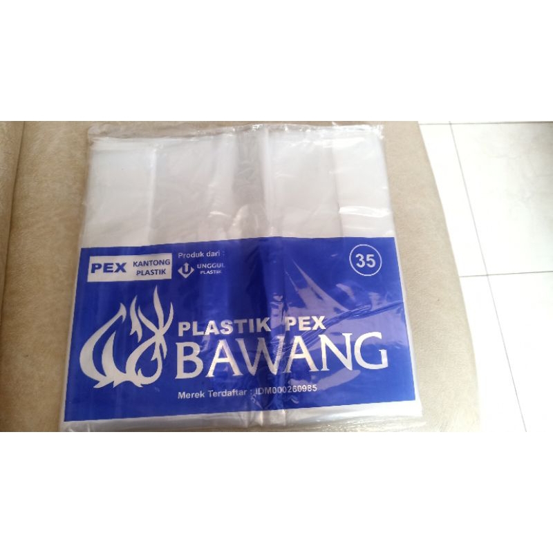 Kresek bening PE PEX / Kantong Kresek Plastik Transparan uk. 30 35