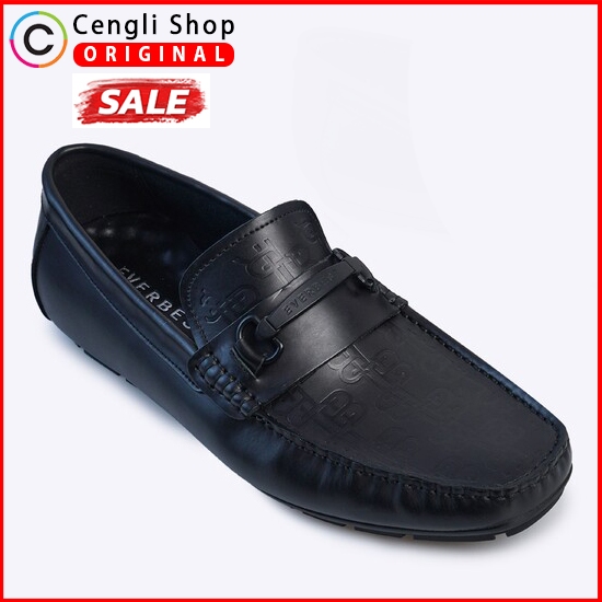 EVERBEST SEPATU PANSUS PRIA ORIGINAL LOAFERS LOAFER KULIT ASLI ORI HITAM EM49