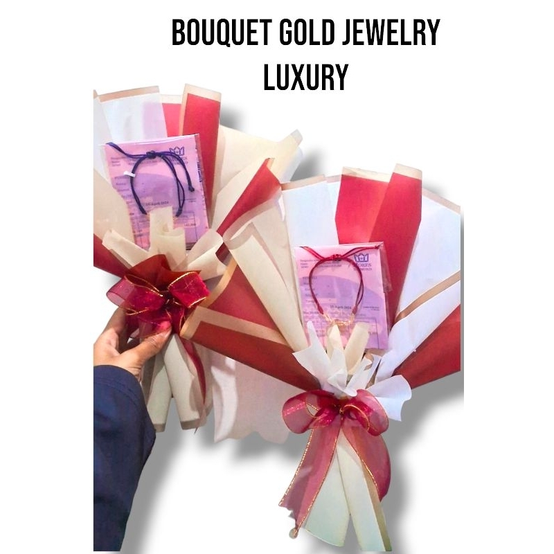 

BOUQUET (BUKET) GELANG EMAS ASLI+SURAT MURAH