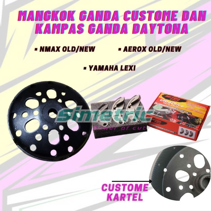 Mangkok Ganda Custom Full Kartel Nmax Old New Aerox Lexi Paket Cvt Nmax Aerox New Lexi Original Dayt