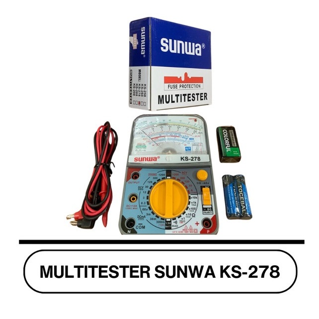 Multimeter Sunwa KS-278 Multitester Sunwa Original KS278 Multi Tester Avometer Analog Tester