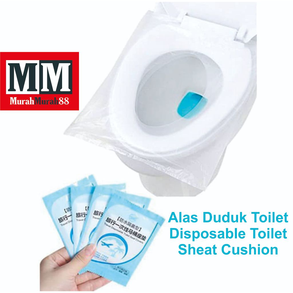 [Rp. 8810 Pilih Variasi] Alas Duduk Toilet Cover Travel Disposable Toilet Seat Covers Closet (isi 10