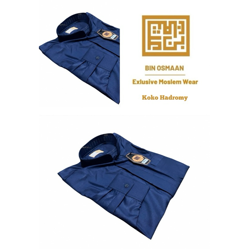koko Hadromi Bin Osmaan Exclusive new produk from bin Osmaan collection lengan manset kantong sampin