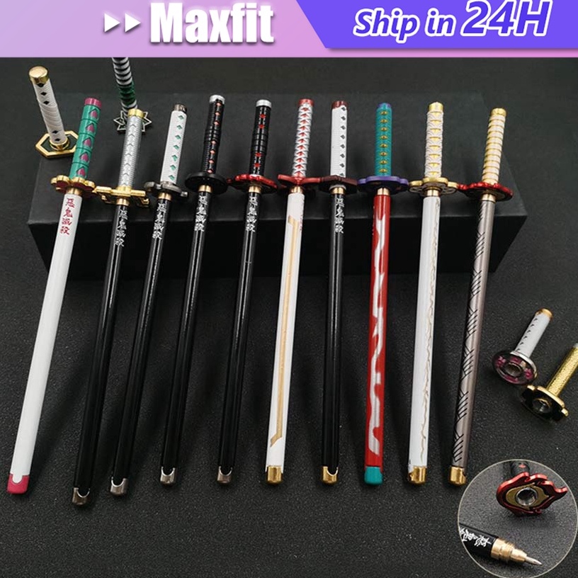 

KODE E95J Pena Pulpen Pedang Sword Pen Anime Demon Slayer Kimetsu No Yaiba Tanjiro Zenitsu Giyu Rengoku Alat Tulis