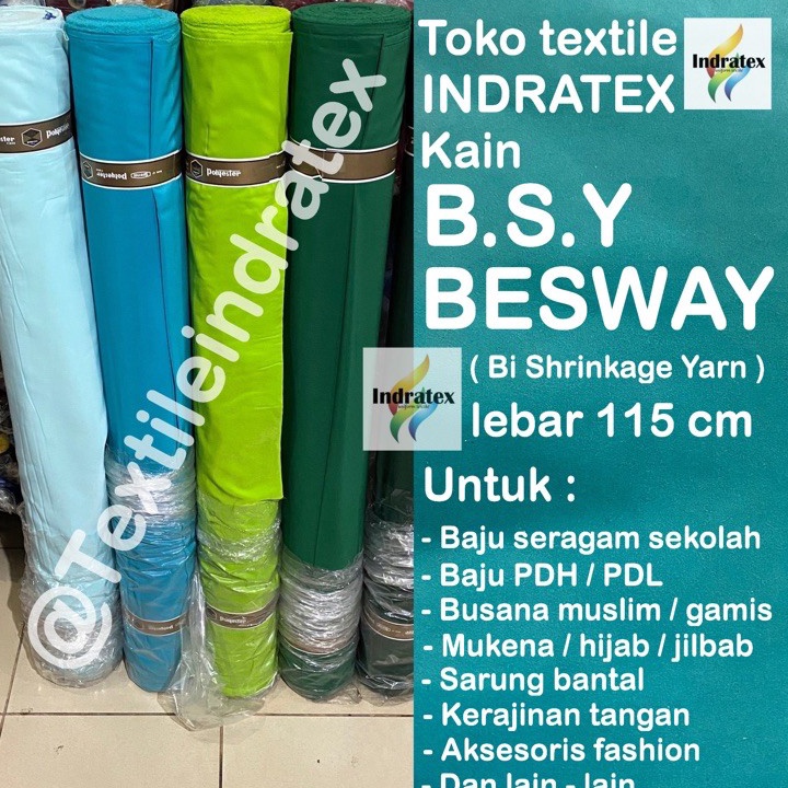 Jangan Sampai Kehabisan  per setengah meter  bahan gamis meteran kain BESWAY BSY TEBAL POLYESTER pre
