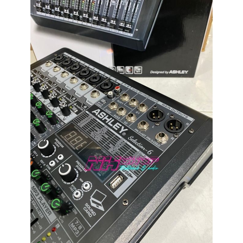 MIXER AUDIO ASHLEY SELECTION 6 SELECTION6 selection 6 selection6 mixer ashley 6 CHANNEL BLUETOOTH US