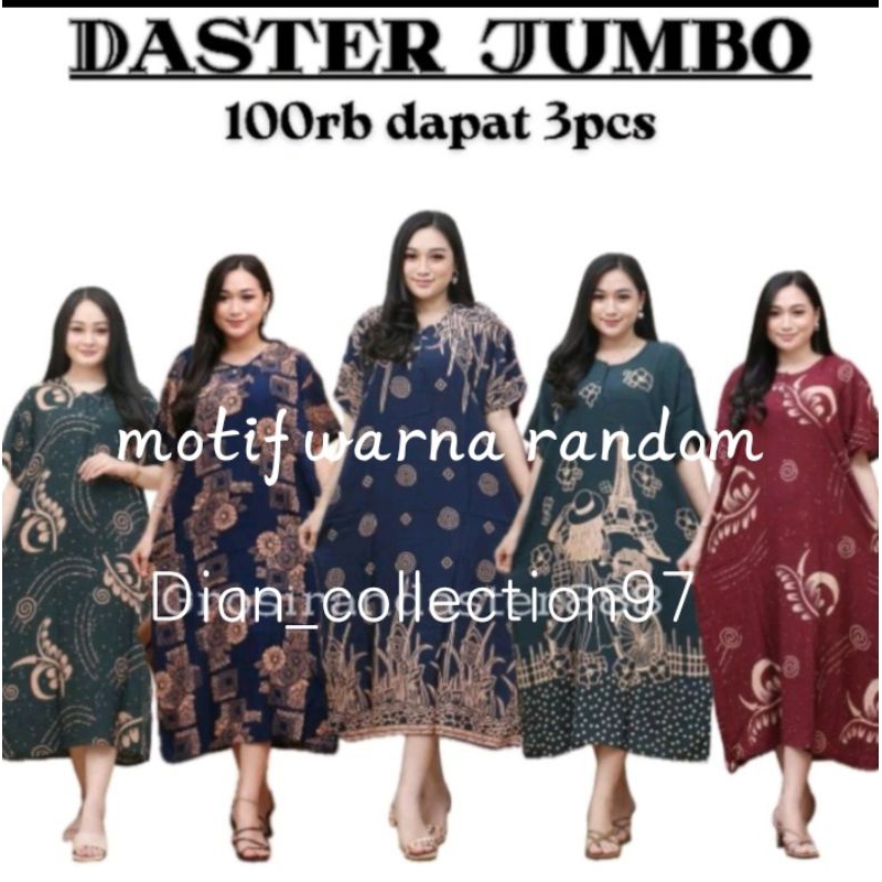Daster rayon jumbo 100rb dapat 3pcs / daster rayon busui / Dian_collection97
