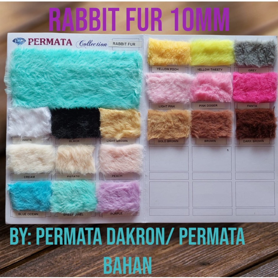 Dijamin Ori Kain Bulu Rabbit Fur Kain Bulu Kelinci HalusBulu Korea Halus Dan Lembut