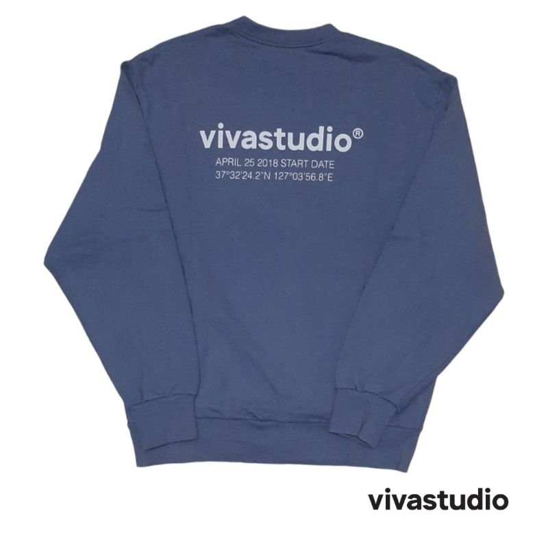 crewneck vivastudio biru second