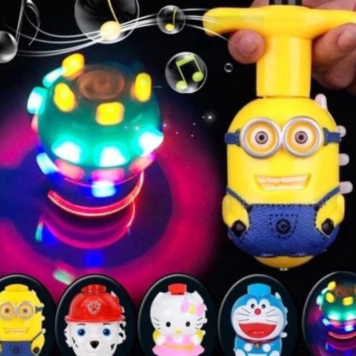STAR Gasing lampu Mainan Anak Gasing beyblade lampu Karakter Kartun Lampu dan Musik