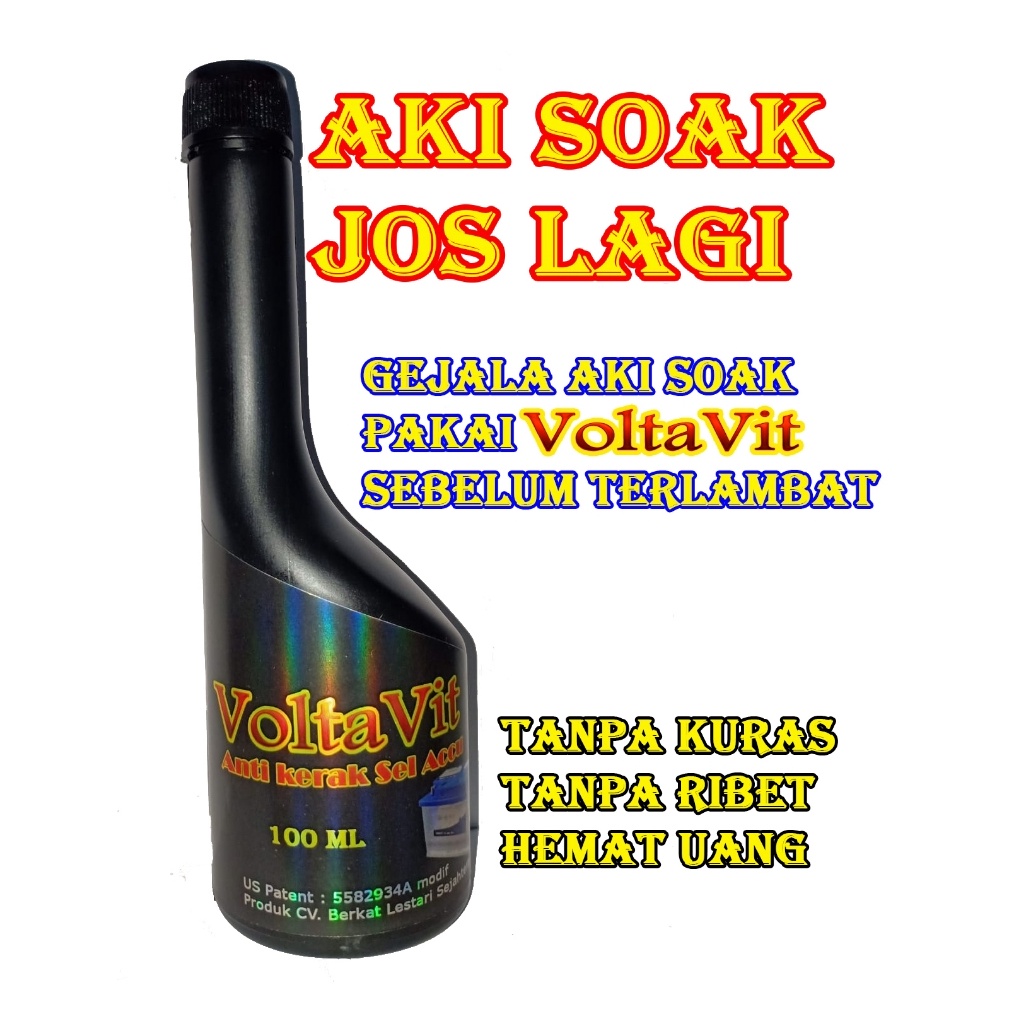 Voltavit AkiAccu MotorMobilObat Aki soak Vitamin AccuAditif air Akicairan Perbaikan Accu Desulphator