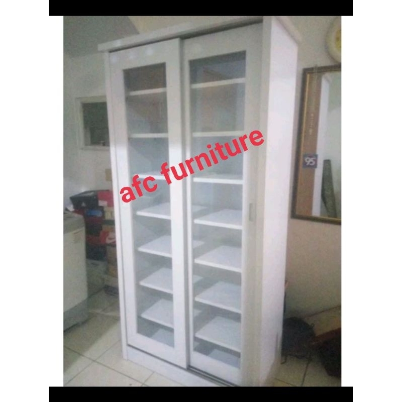 LEMARI RAK SEPATU/LEMARI TAS PINTU SLEDING SLIDING MINIMALIS