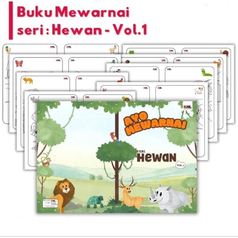 

KHL- Buku Mewarnai Anak / Drawing Book - Seri Hewan Volume 1