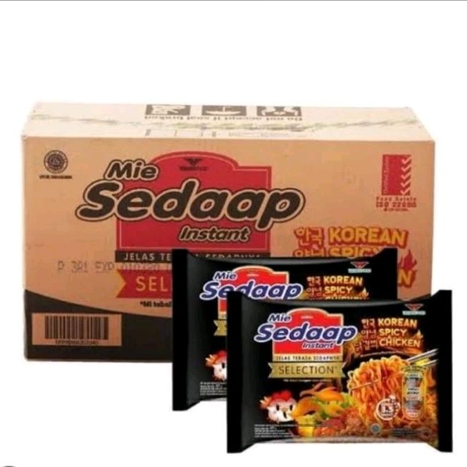 

mie instan sedap rasa korean spicy chicken/1 box/isi 40/halal