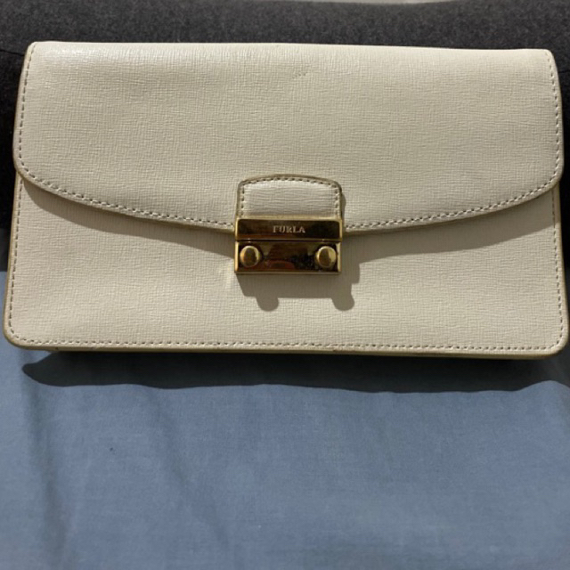 Furla Tas Sling Bag Clutch Vintage Preloved Pribadi Genuine Leather