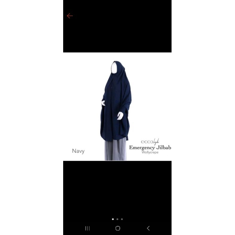 preloved khimar Ecco Hijab navy