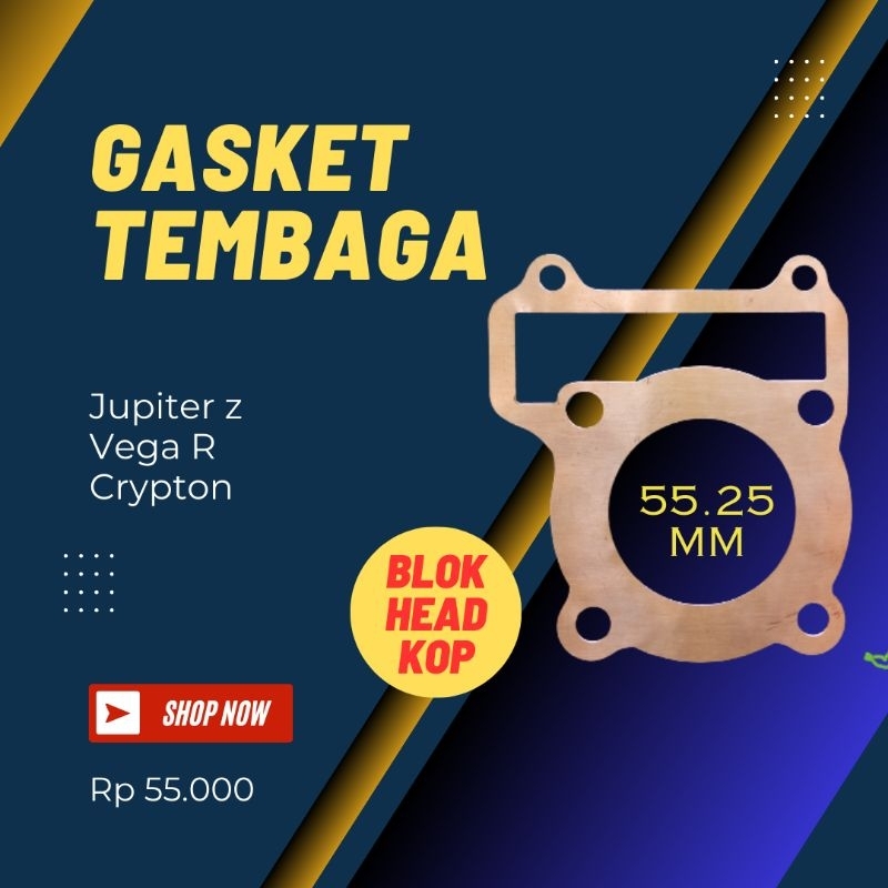PACKING HEAD TEMBAGA JUPITER Z & PAKING BAWAH GANJAL STROKE PERPAK KOP TEMBAGA VEGA R CRYPTON 54 55 