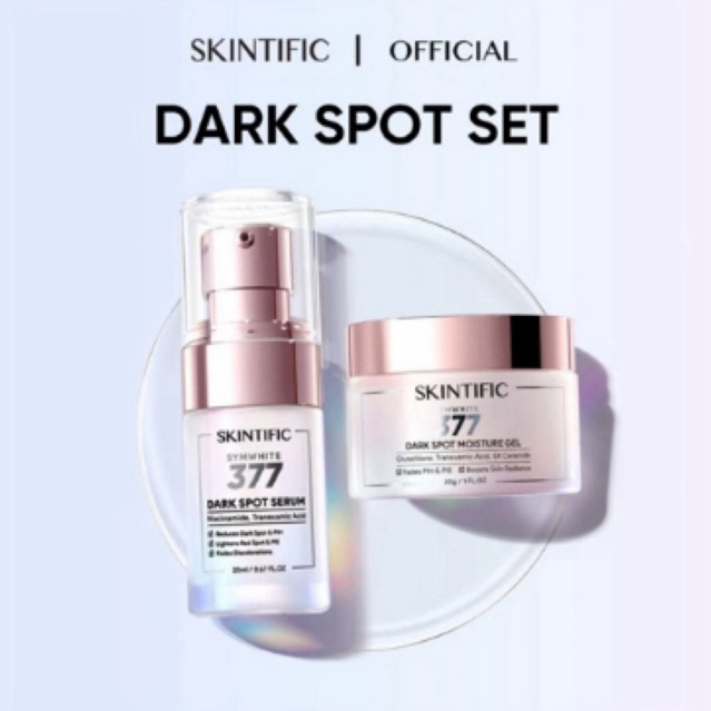 SKINTIFIC 2PCS Set Brightening & Anti Dark Spot Paket Skincare Niacinamide 10% Brightening Serum + S