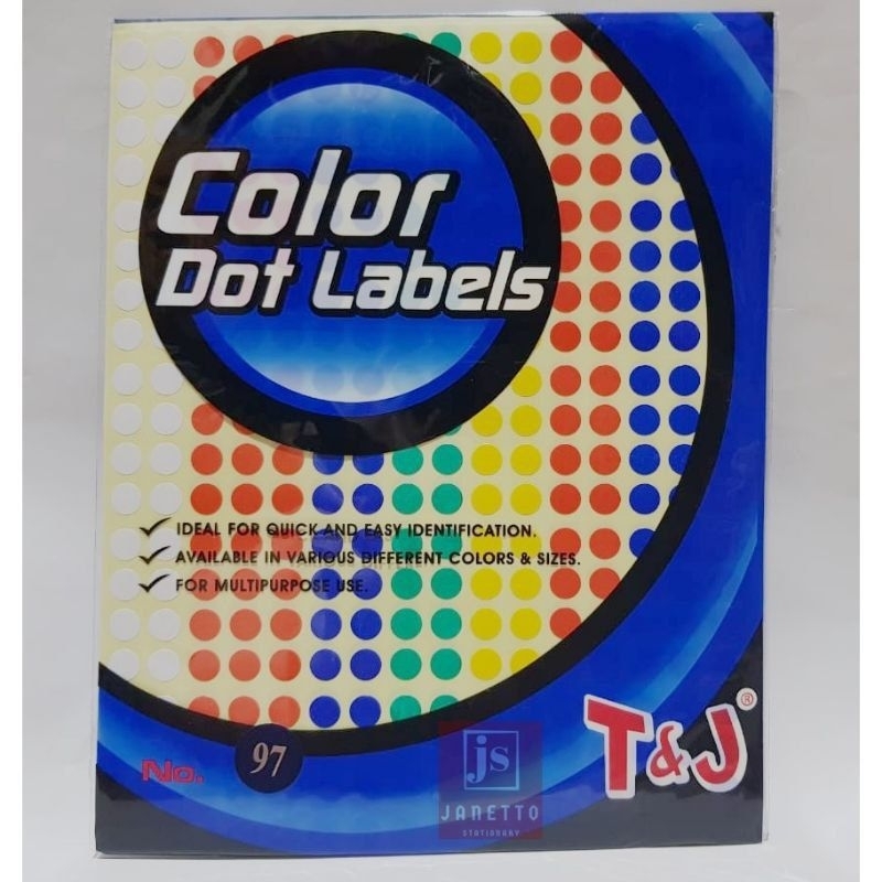 

(5 LLEMBAR) DOT STIKER / DOT STICKER / DOT LABEL NO 114 (13MM) DAN NO 97 (9MM)