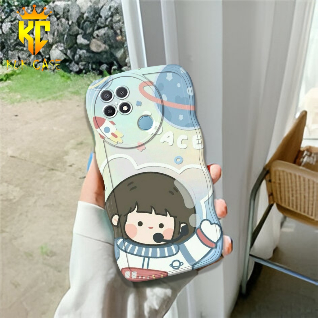 Case OPPO A15 GELOMBANG, Motif Aesthetic Bahan Softcase silicon Lentur - Skin / Casing Handpone - Ce