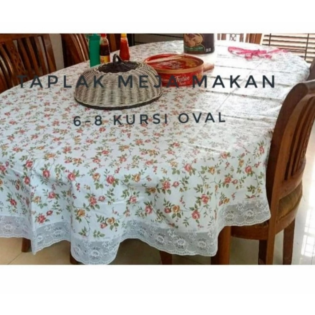 Taplak meja makan anti air oval