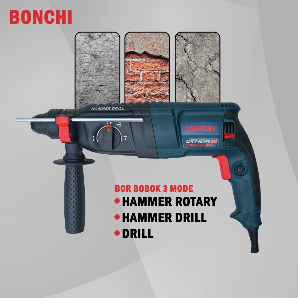 Bonchi Hammer Drill Bor Rotary Mesin Bobok Beton Jack Hammer Drill Mesin Bor Beton Impact Drill