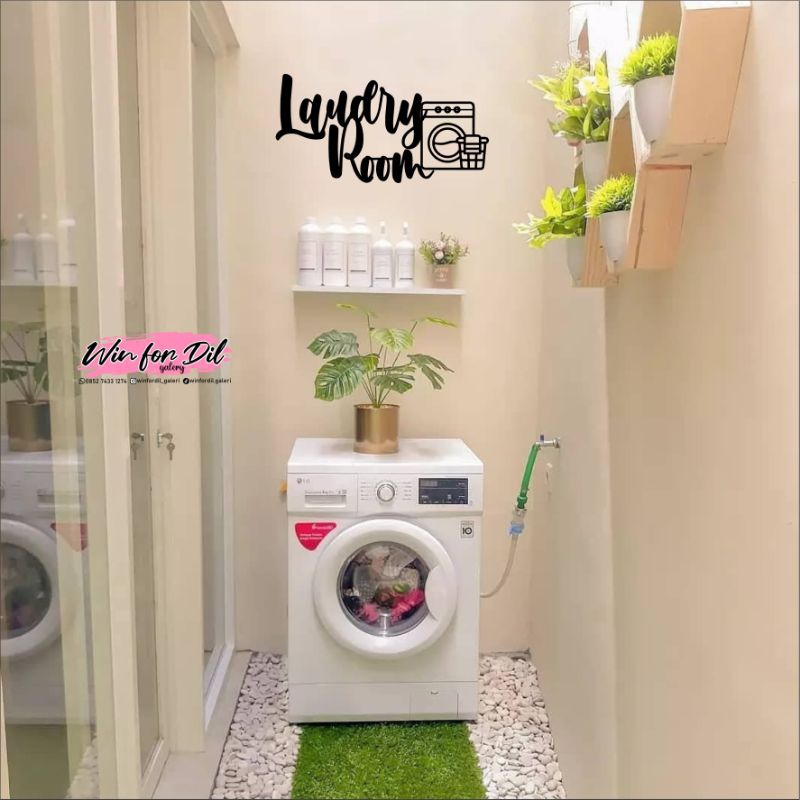 laundry room huruf timbul