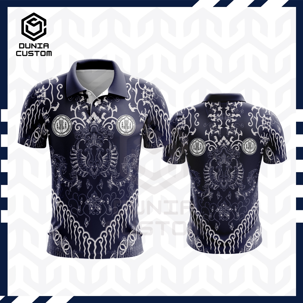 Baju PGRI | Kaos Baju Polo Pria Batik PGRI Fullprint | Baju Batik Pria PGRI | Jersey PGRI | Kemeja M