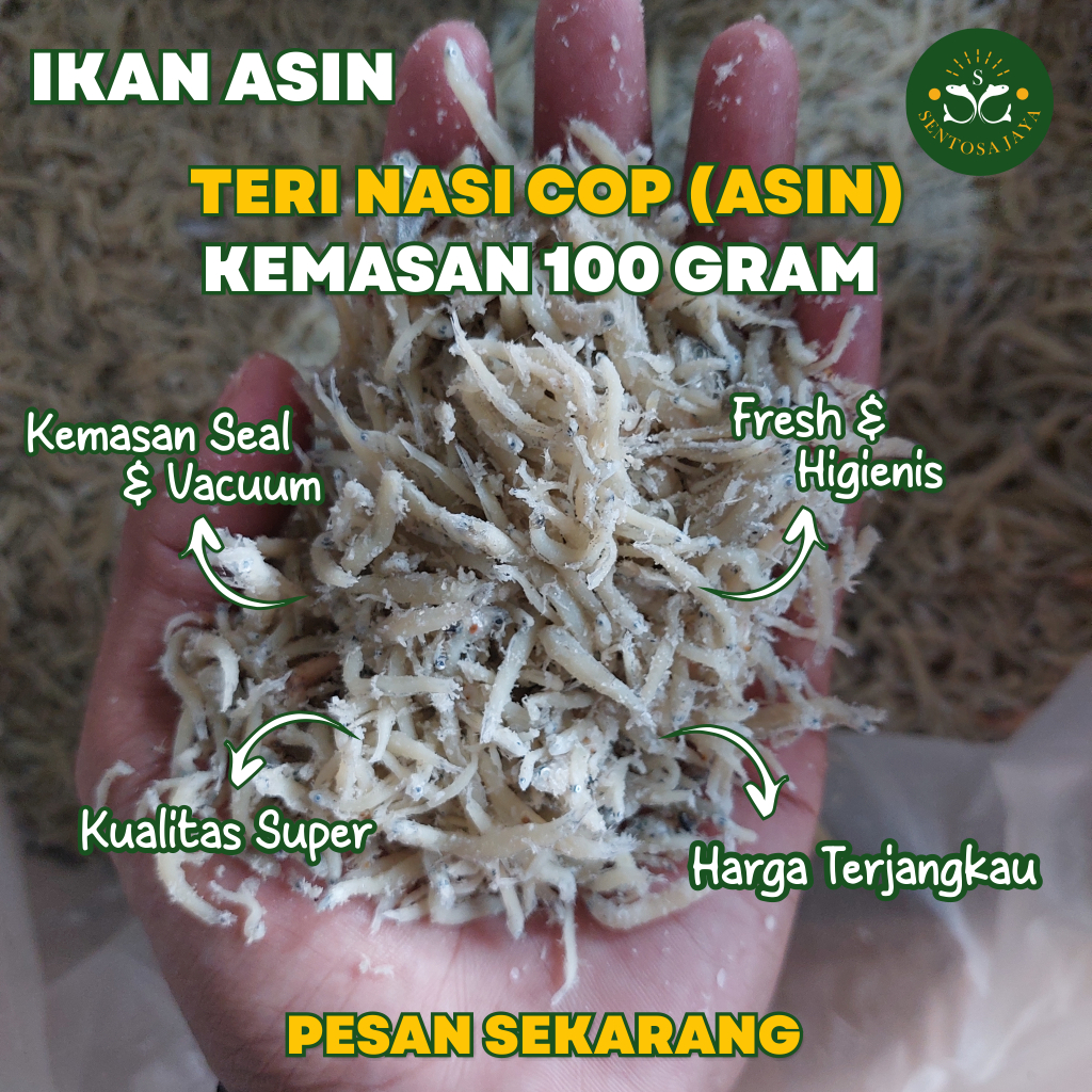 

Teri Nasi 100 Gram Ikan Asin Teri Nasi COP