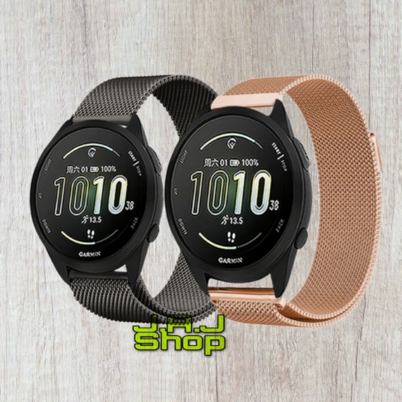 STRAP TALI JAM MILANESE MAGNET LOOP GARMIN FORERUNNER 70 170 165 55 245 MUSIC NON MUSIK