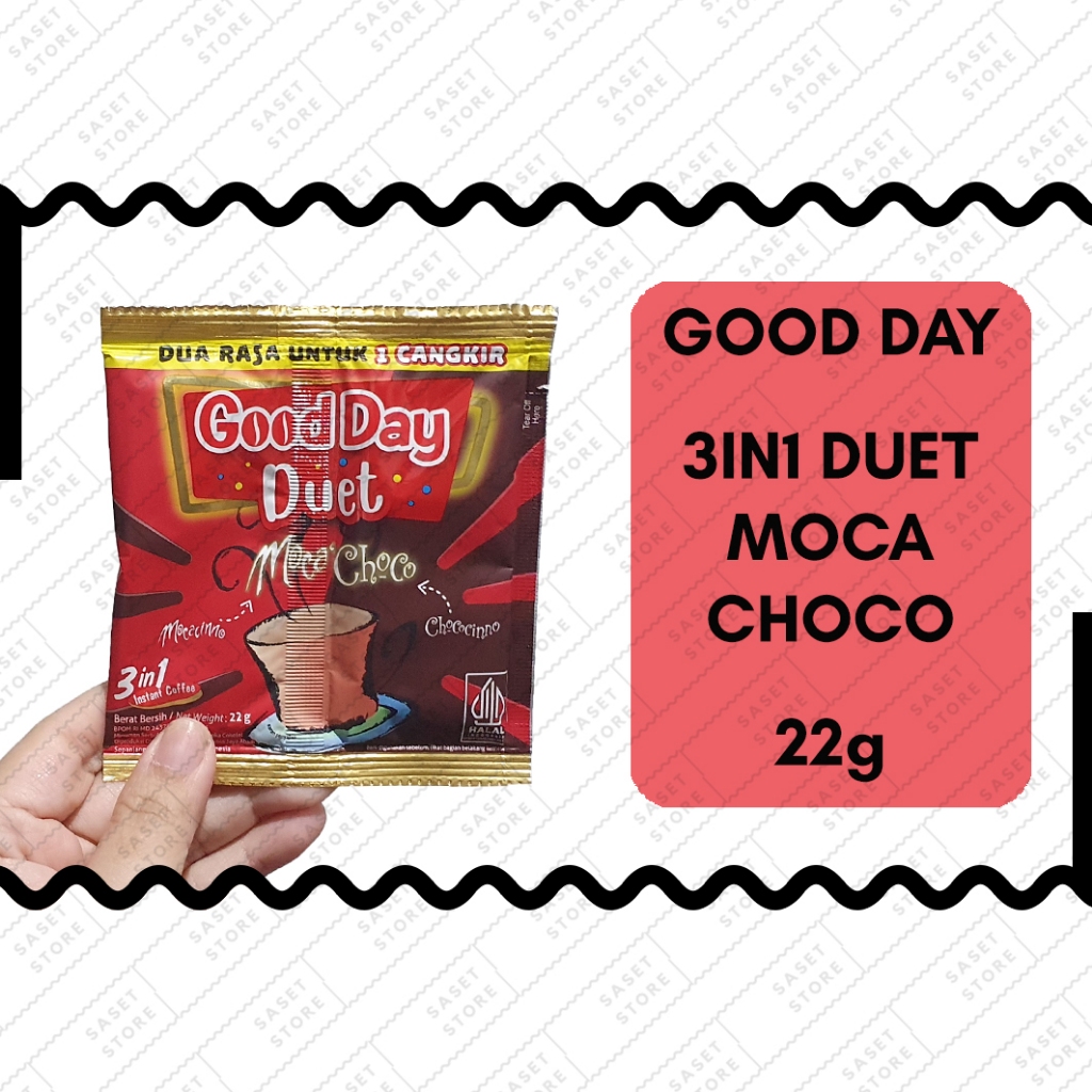 

Good Day Duet Moca Choco 22g Sachet Kopi Instan Serbuk 3in1 Moka Coklat