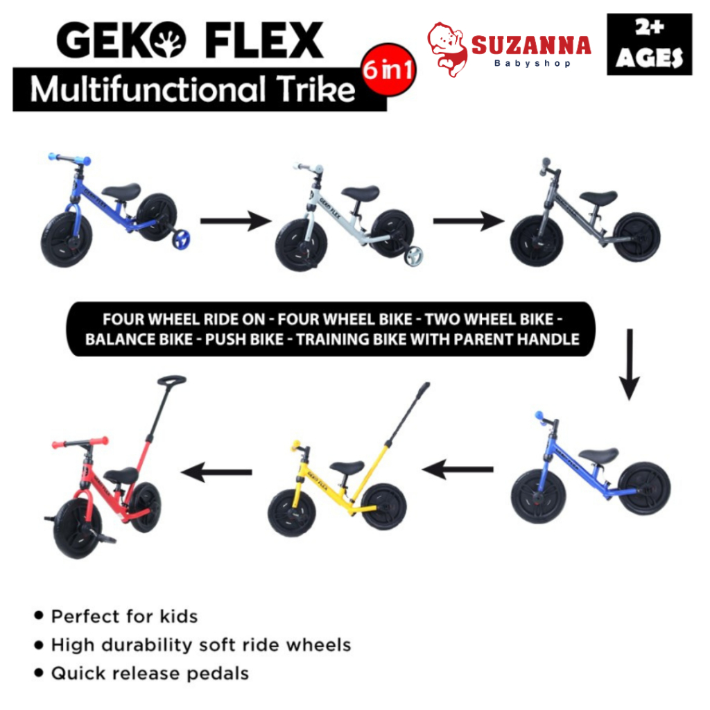 Geko Flex 6in1 Balance Bike