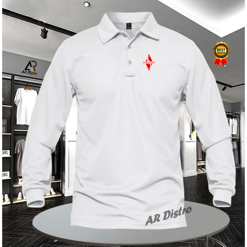 POLO Shirt KAOS POLO LENGAN PANJANG PRIA/WANITA POLO R4LPH SKECHERS LP MERAH //Kaos Kerah Polo Shirt