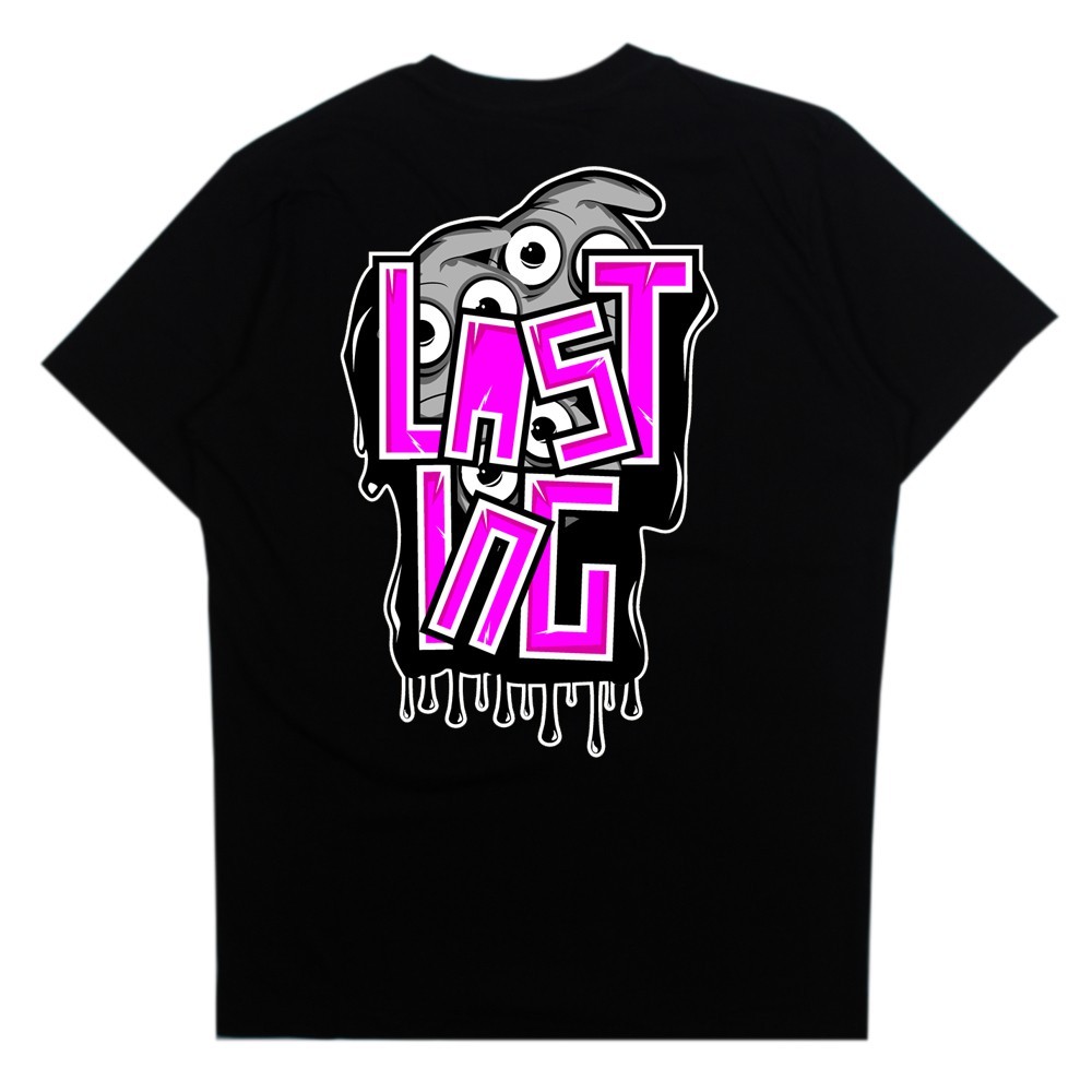 Tshrit Baju Kaos Lasting T-Shirt Typo Magenta Kaos Pria Wanita