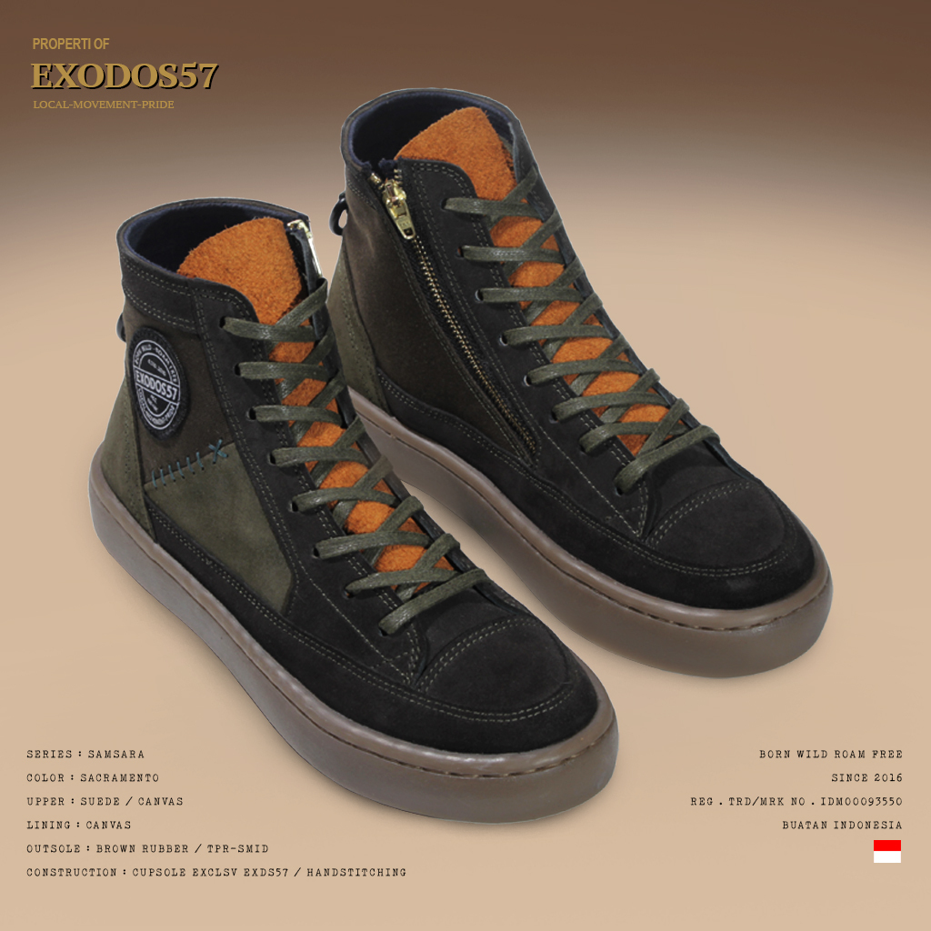 Sepatu Sneakers Kulit Pria Exodos57 - Samsara Sacramento