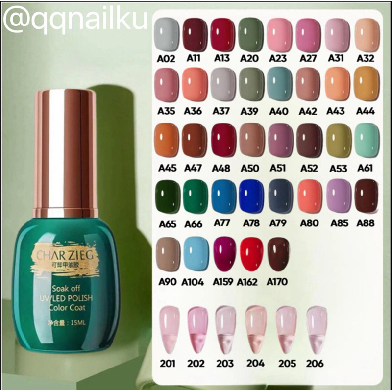 CHARZIEG COLOR GEL POLISH KUTEK GEL CHARZIEG 15ml qqnailku