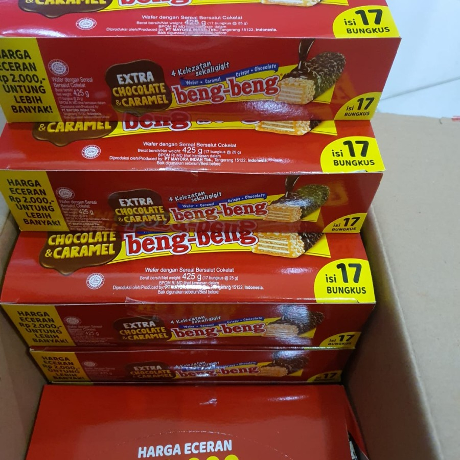 

Beng Beng Coklat Wafer Kemasan 1 Box Isi 17 Pcs @25gram - Beng-Beng Wafer Kotak