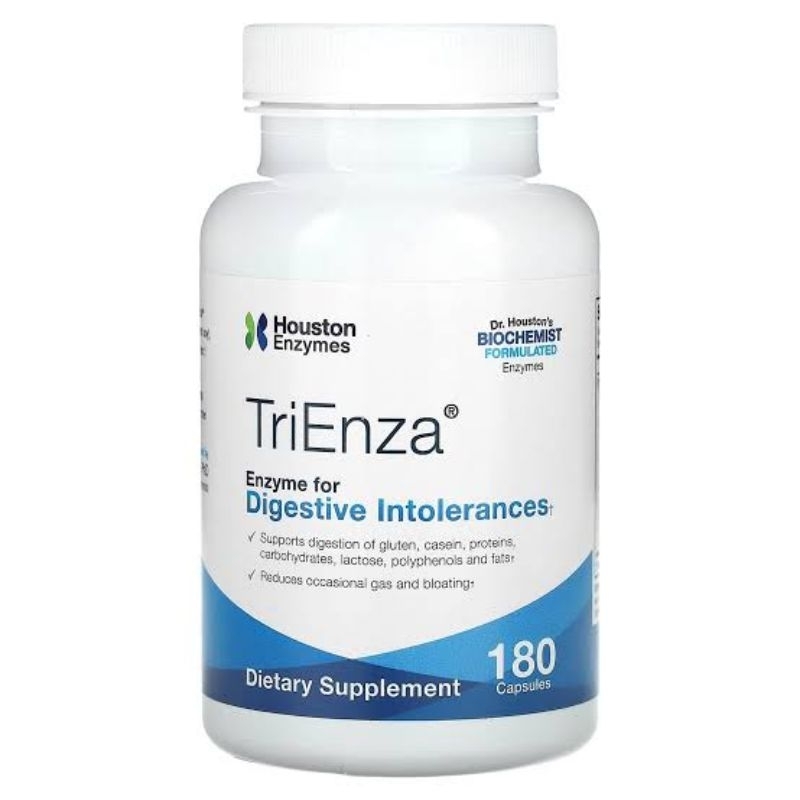Houston Enzymes TriEnza Enzyme For Digestive Intolerances Dietary Suplement 180caps