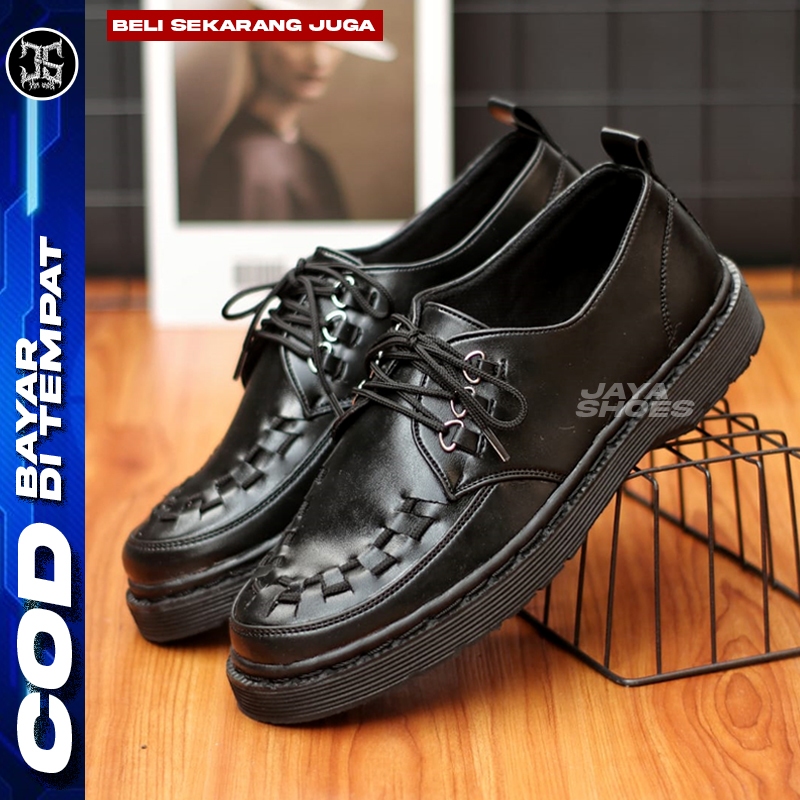 JACKSON Sepatu Pantofel Pria Hitam Docmart Formal Casual Original