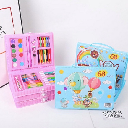 

KODE P56S Crayon Set 68pcs Krayon Mewarnai Anak 68pcs Pensil Warna Set 68 pcs TAKASIMURA STORE