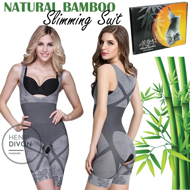 Natural Bamboo Slimming Suit Korset Pakaian Pelangsing Tubuh Membentuk Badan Ideal Elastis Nyaman Am