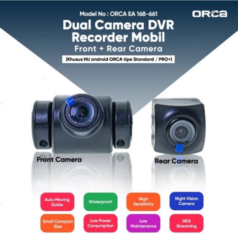 KAMERA DVR MOBIL DEPAN BELAKANG FRONT REAR CAMERA FOR HEAD UNIT ANDROID