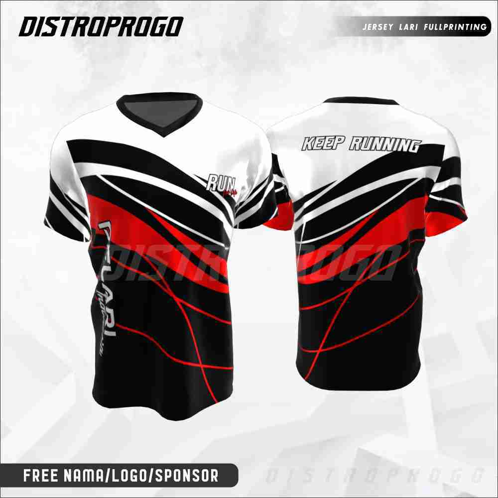 Jersey Baju Pelari Indonesia 130 - Custom Fullprint Dryfit Premium Kaos Olahraga Running Pria Wanita